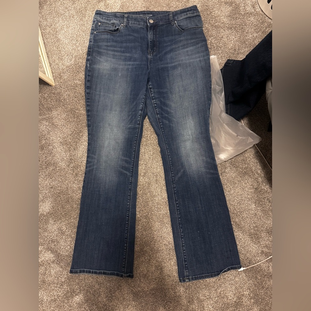 Chico's Blue Flare Wide Leg Jeans